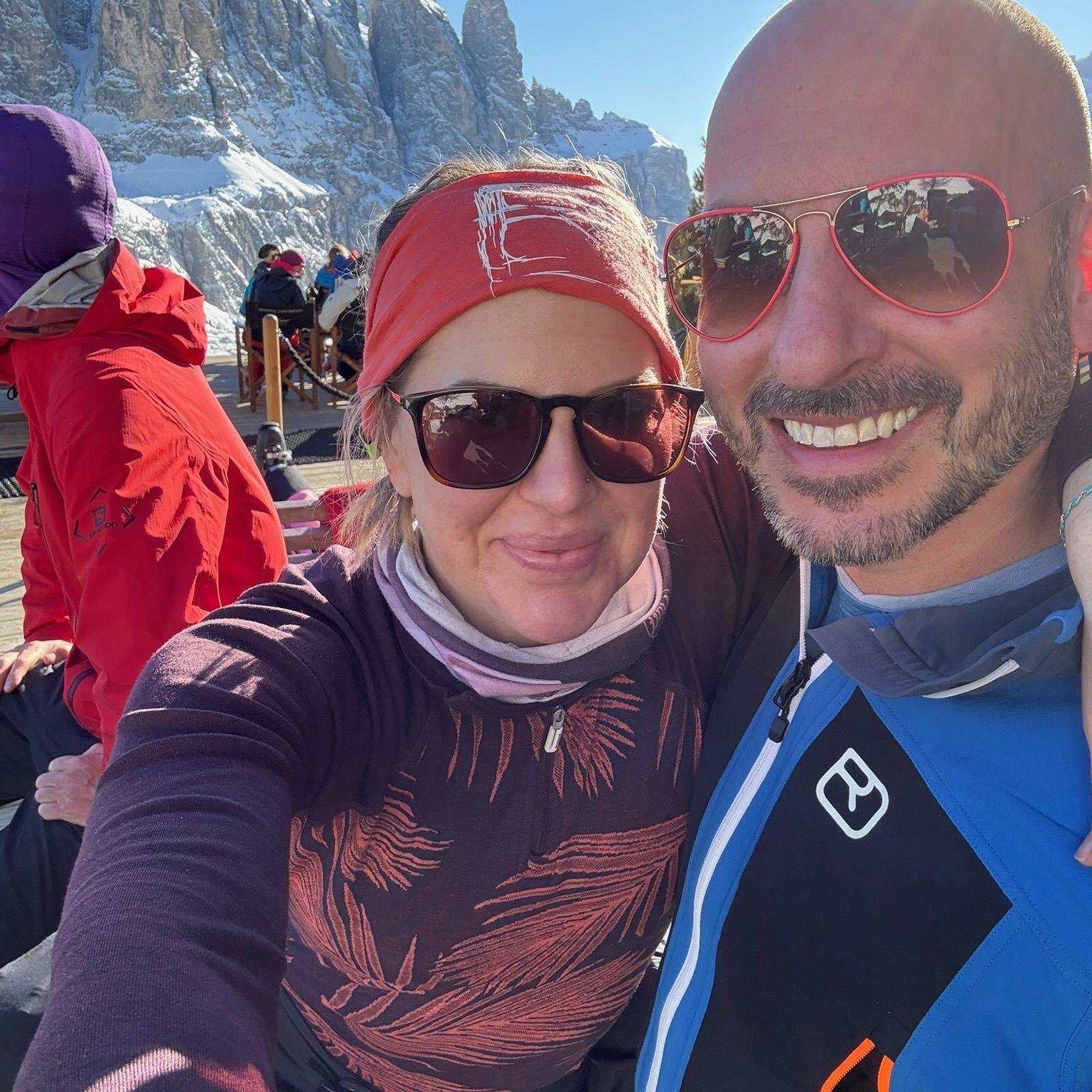 Skiing in the Dolomites