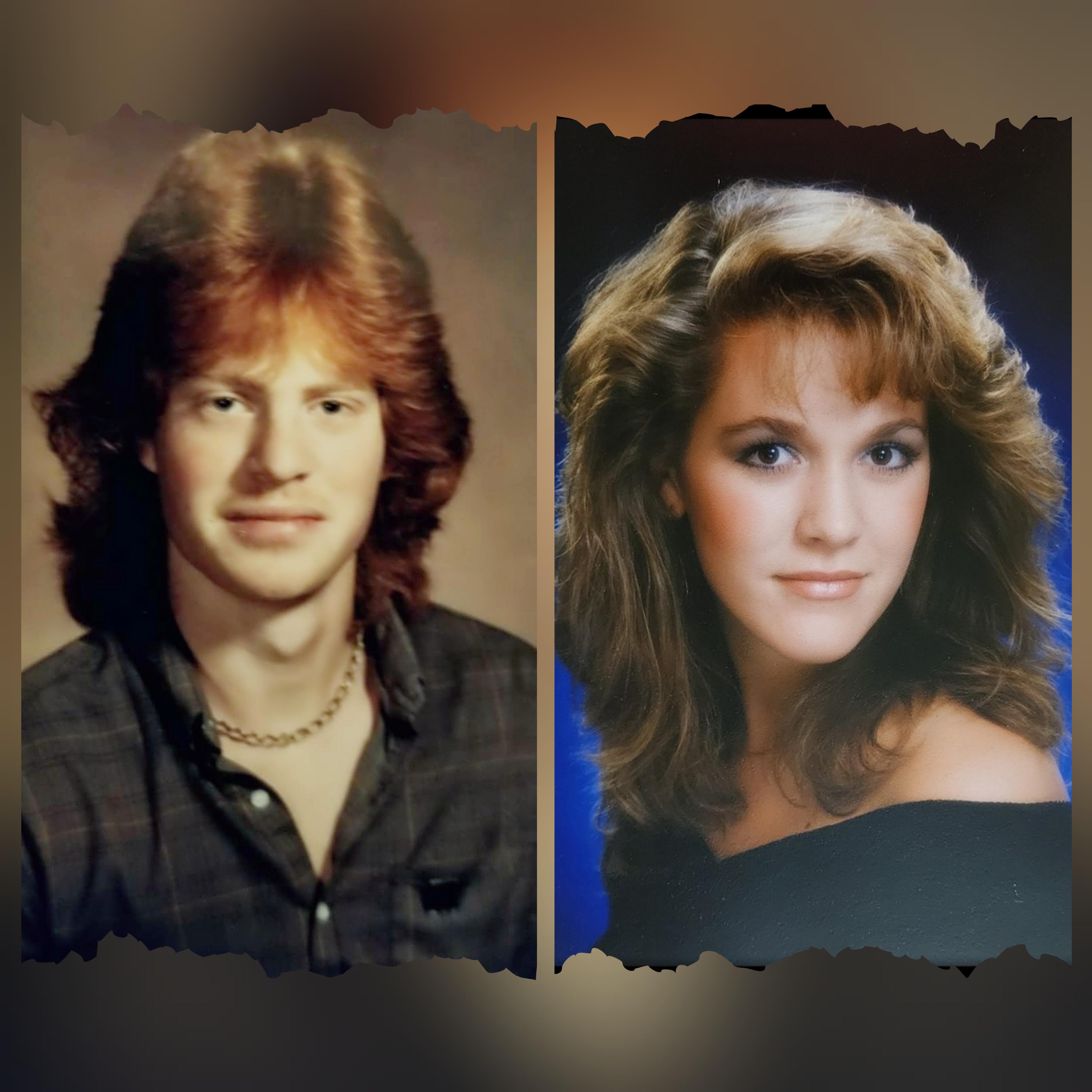 Who would've imagined fate bringing these two together? A Rocker and A New Wave Chic.... Maybe it was the big hair?