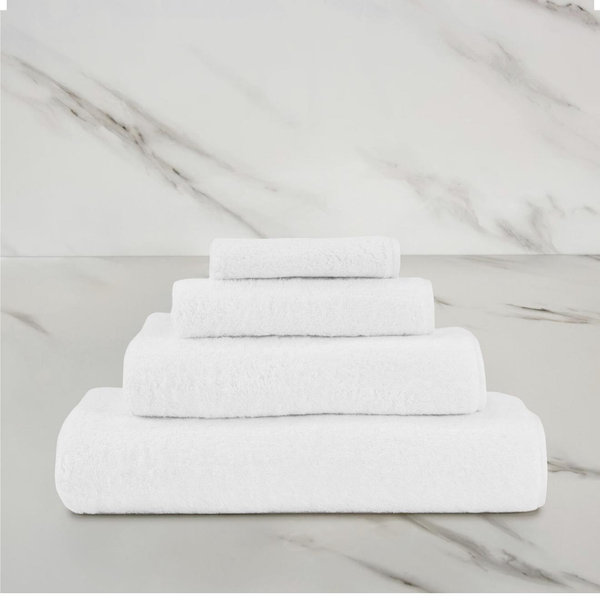 Classic Hand Towel (White-Khaki)