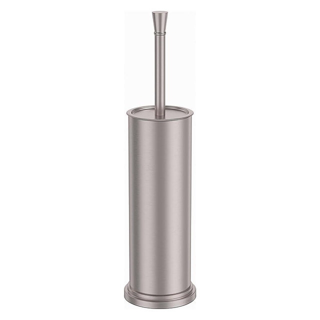 Toilet Brush and Holder Set：304 Stainless Steel Heavy Duty Toilet Bowl Brush，Removable Inner Bowl and Splash Protection，Bathroom Toilet Brush-Dense Bristles for Through Cleaning