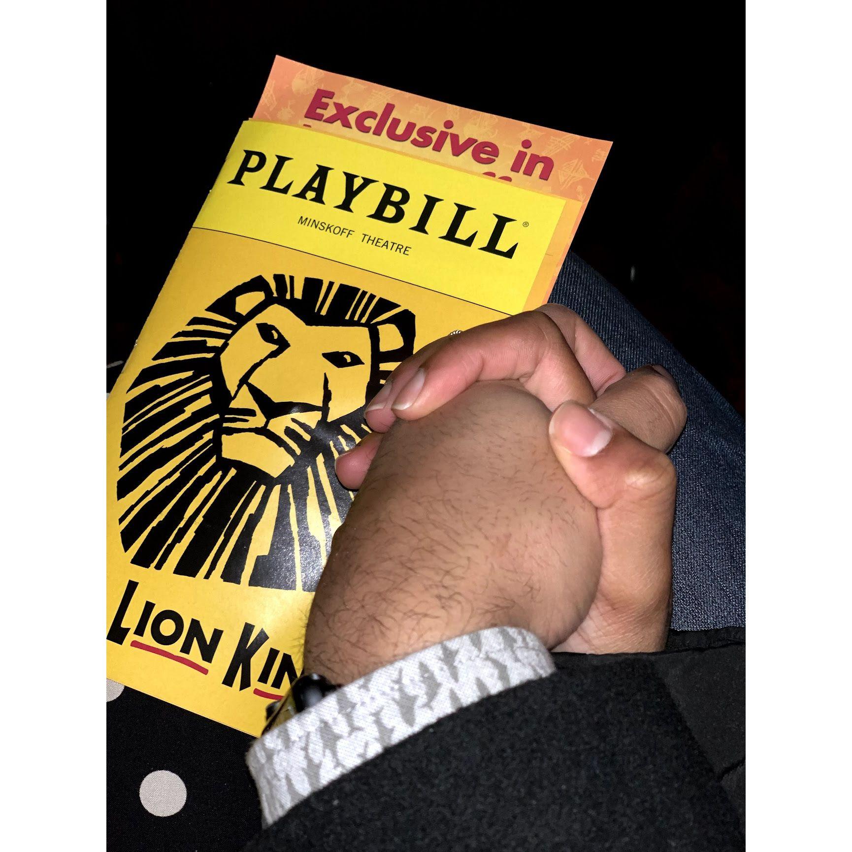 The one where we celebrated our first anniversary by seeing 'The Lion King' on Broadway