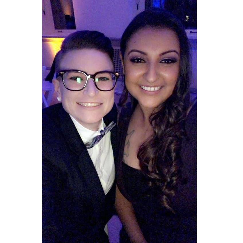 Lacie and I at our first New York Life Gala! I fell off my chair on the roof while taking pictures. We laugh now but man was it embarrassing lol!