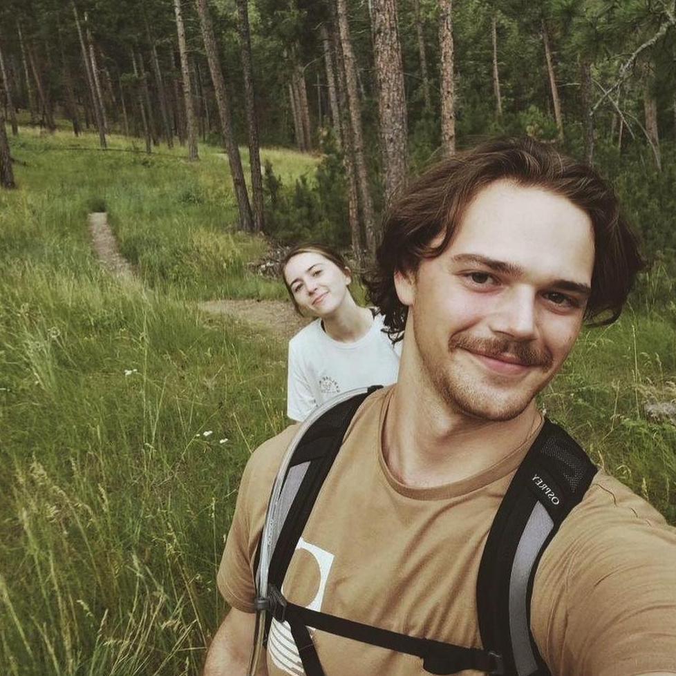 Hiking on our trip to South Dakota!