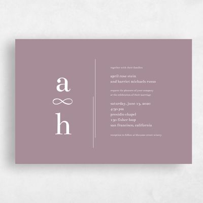 Purple Wedding Invitation - Powell Landscape