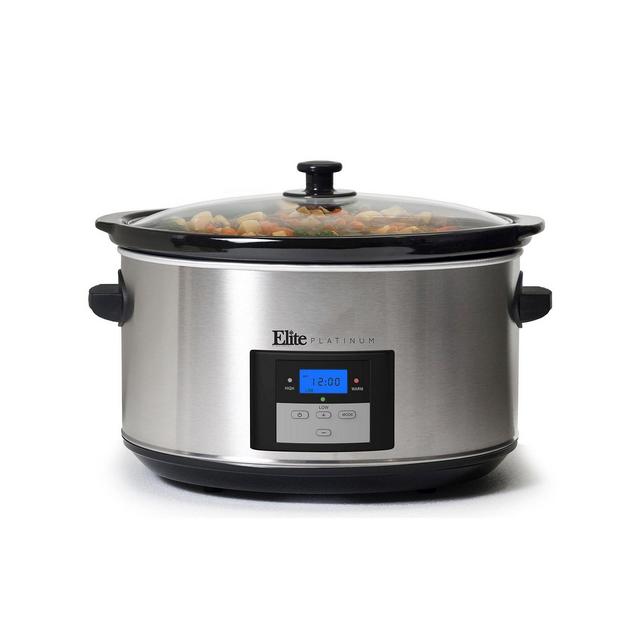 Elite Platinum 8.5 Quart Stainless Steel Digital Slow Cooker