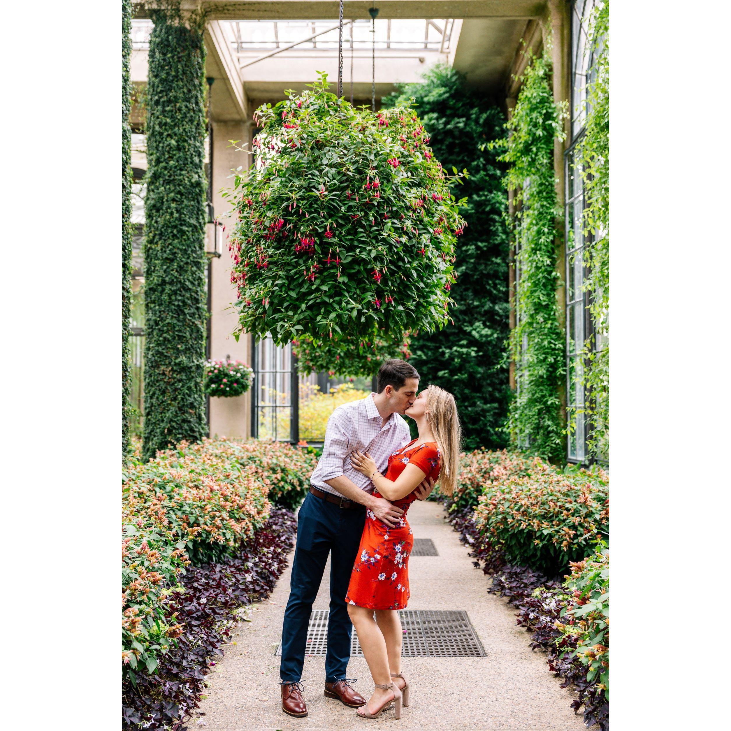 Engagement Session at Longwood Gardens, Aug 2021