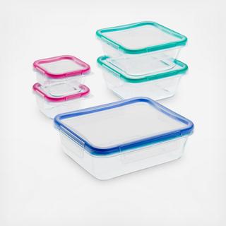 Total Solution Glass 10-Piece Food Storage Set