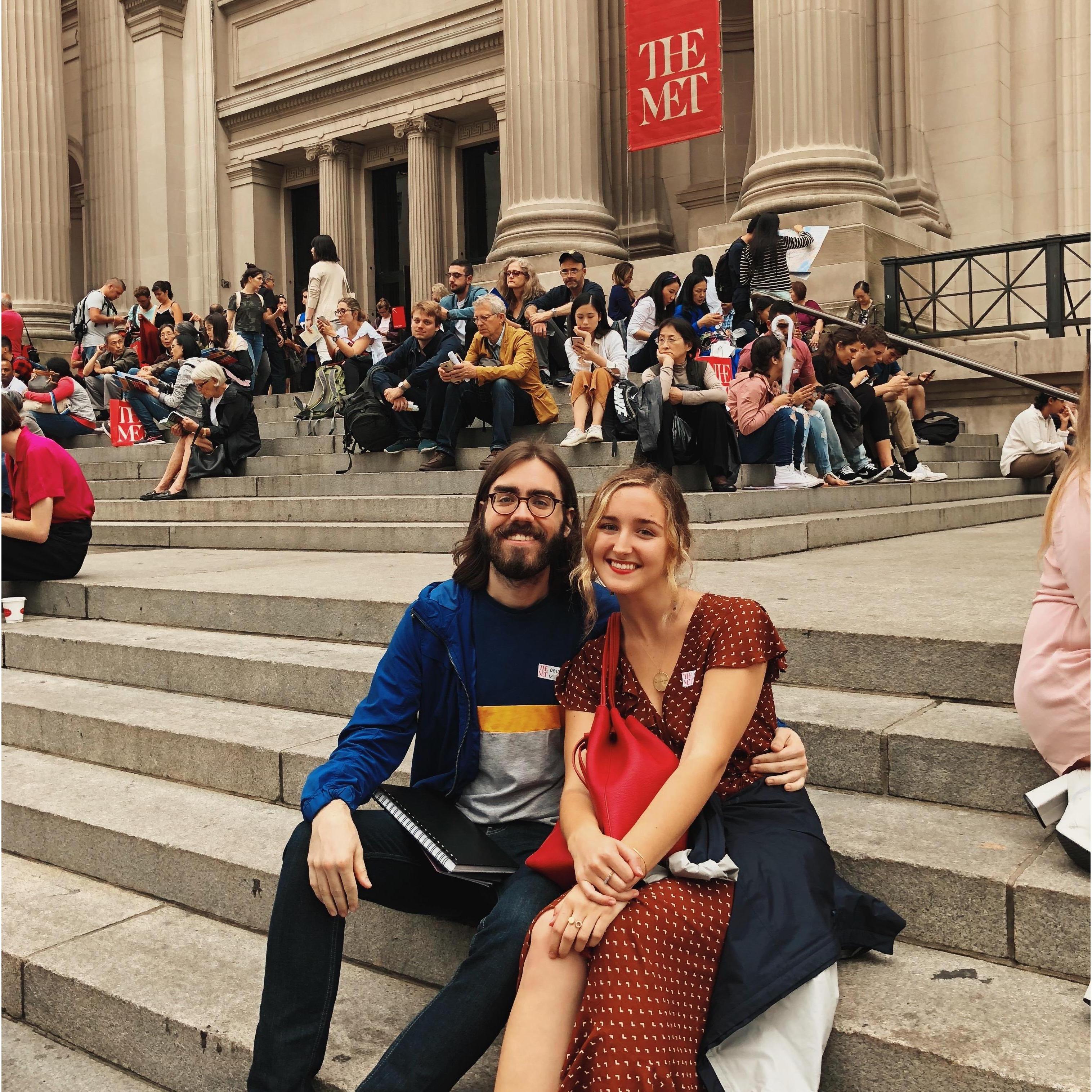 Our very first photo together. Nick had circled all of the photography exhibits for us to explore, but I couldn't focus on anything but him. We were so nervous and giddy in this photo!