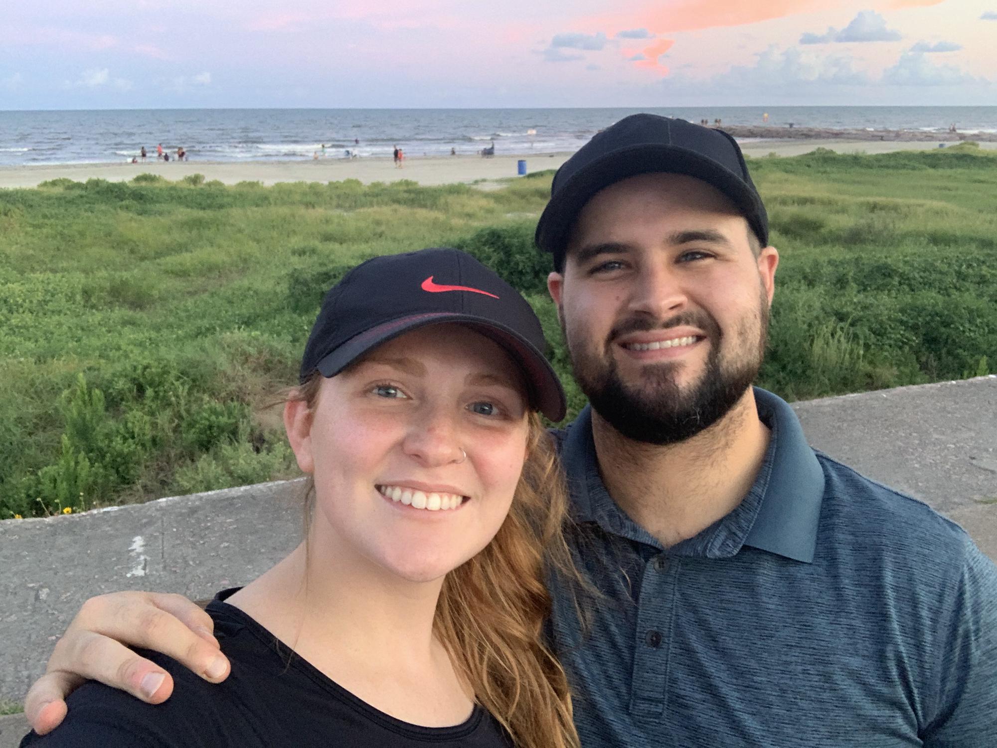 Our first night living together in Galveston!