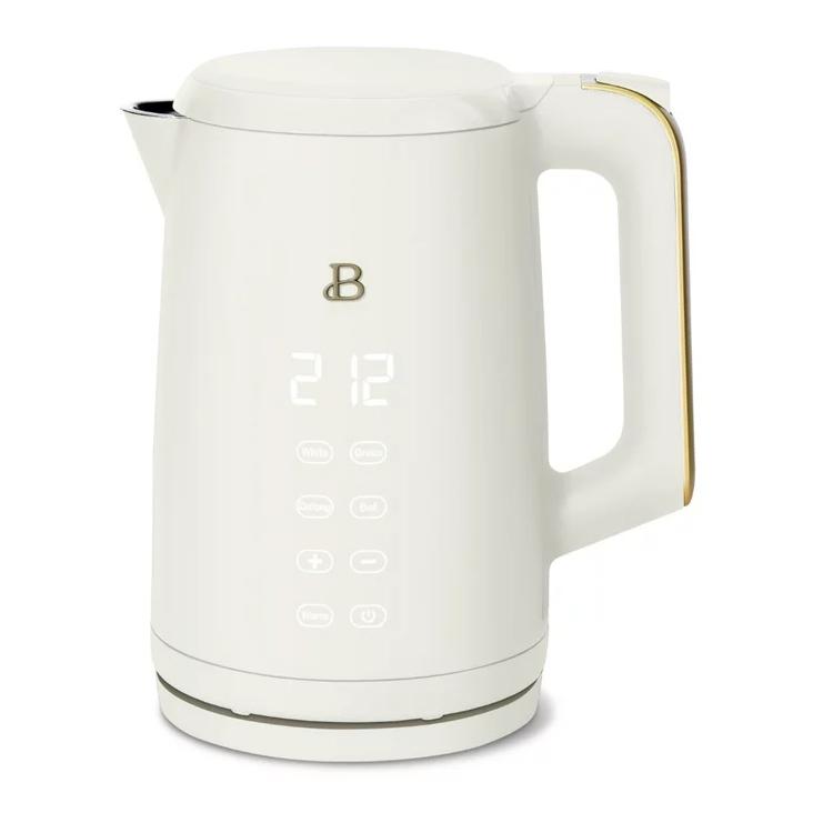 Beautiful 1.0L Electric Gooseneck Kettle, White Icing by Drew Barrymore