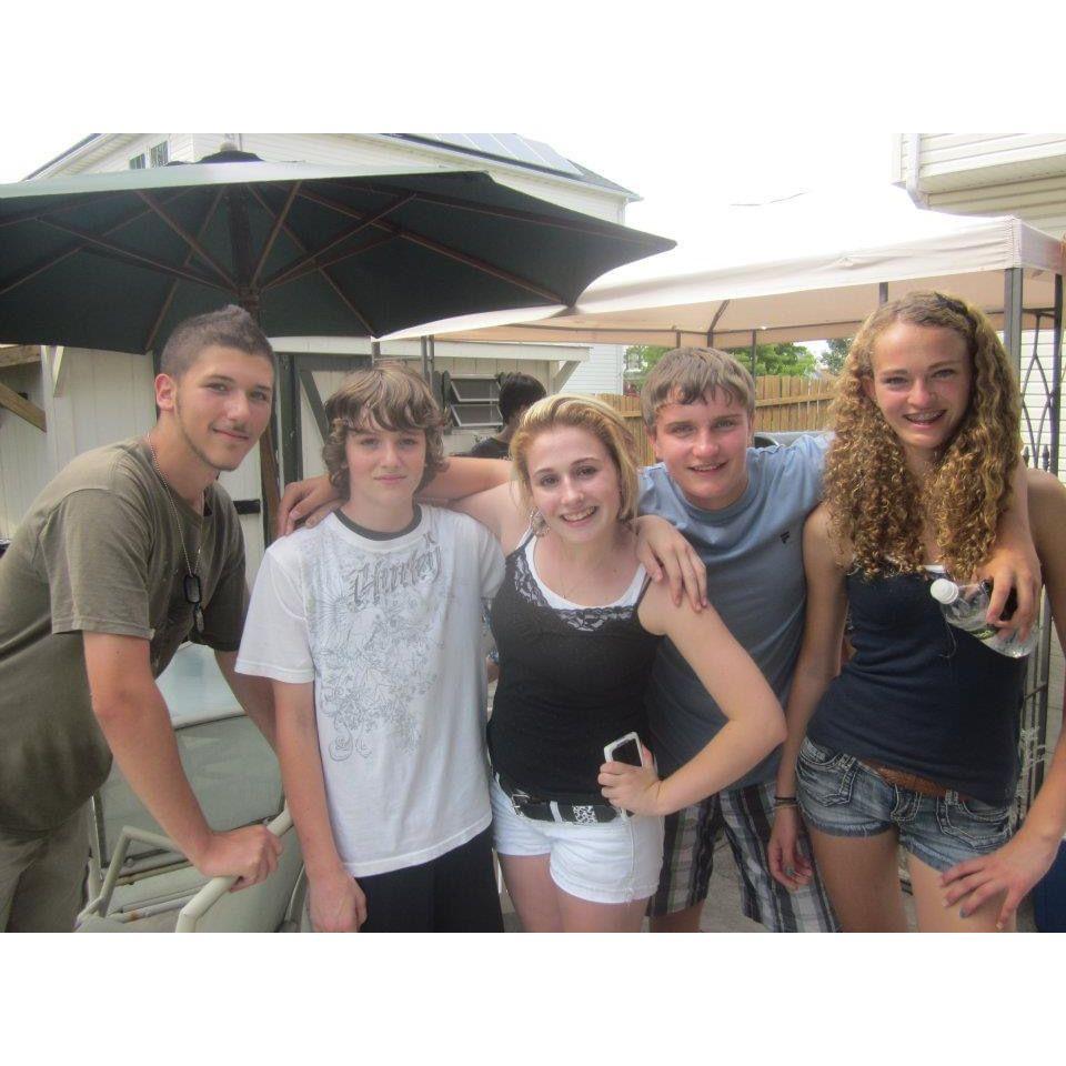 This photo is from an 8th grade graduation party at a mutual friend's house.