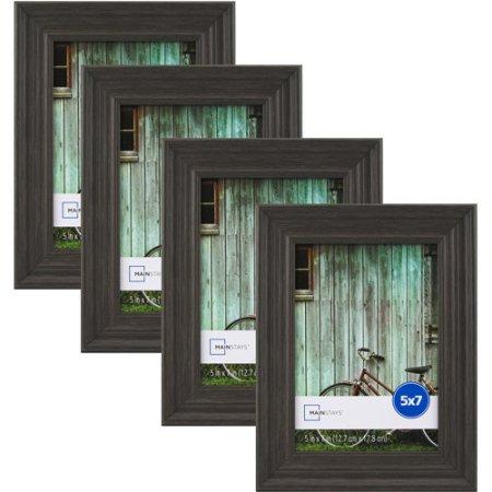 Mainstays Vintage French 5" x 7" Picture Frame, Grey, Set of 4