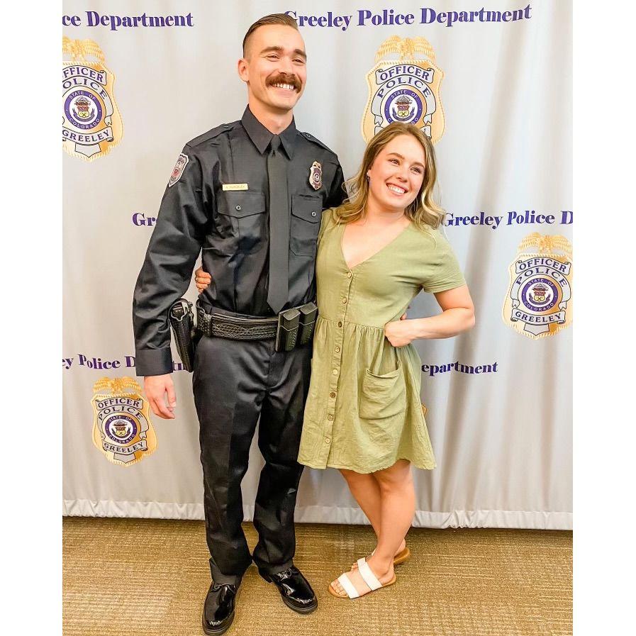 July 2021, When Austin swore in as a Greeley Police Officer