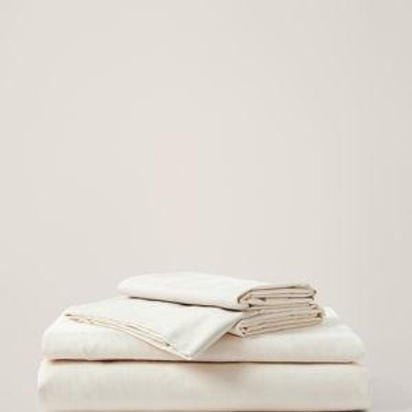 Organic Room Service Sateen Sheet Set made with Organic Cotton (Bone)