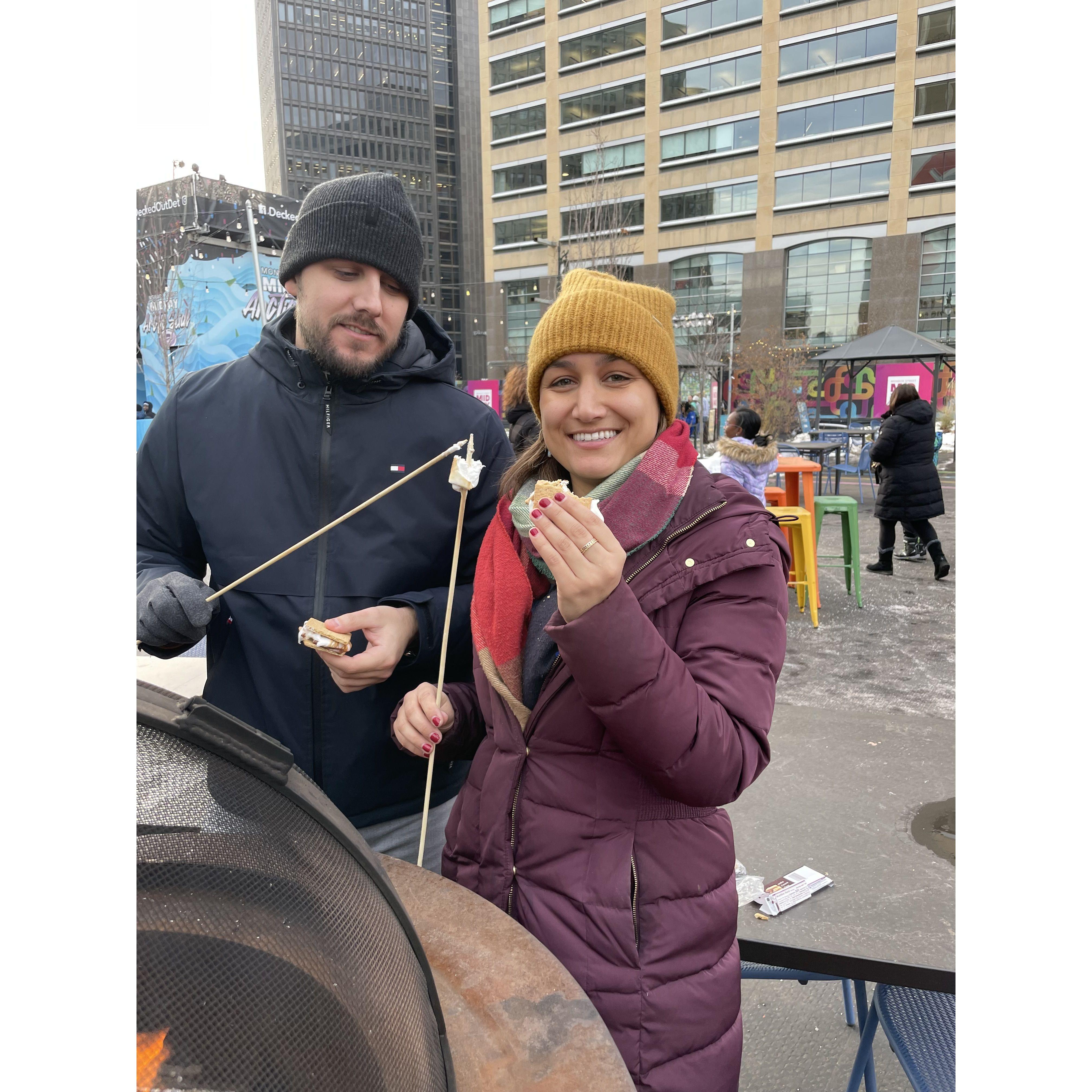 Sharing one of Christine's favorite treats, Smores!