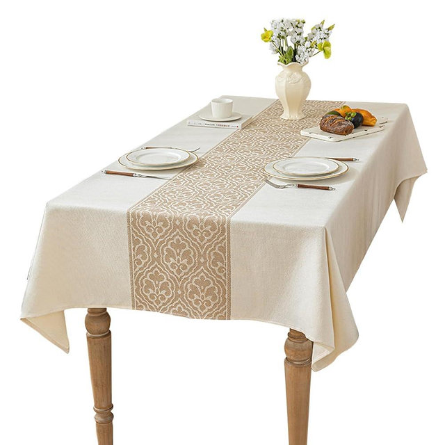 UWWGKK Linen Tablecloths for Rectangle Tables,About 8 FT Table Cloth Advanced Waterproofing Technology for Dinningroom,Farmhouse