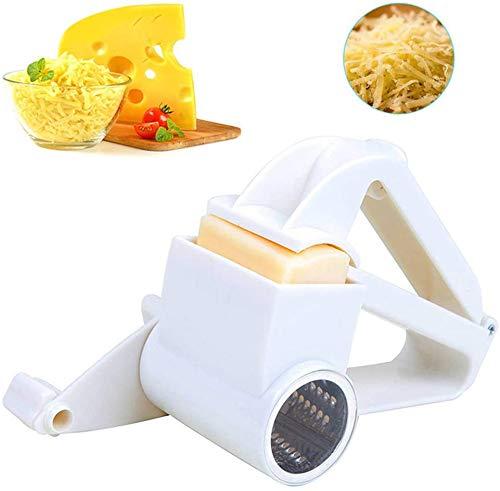 Rotary Cheese Graters, Manual Handheld Cheese Cutter with Stainless Steel Drum, Hand Crank Kitchen Tool for Grating Hard Cheese, Chocolate, Nuts and More