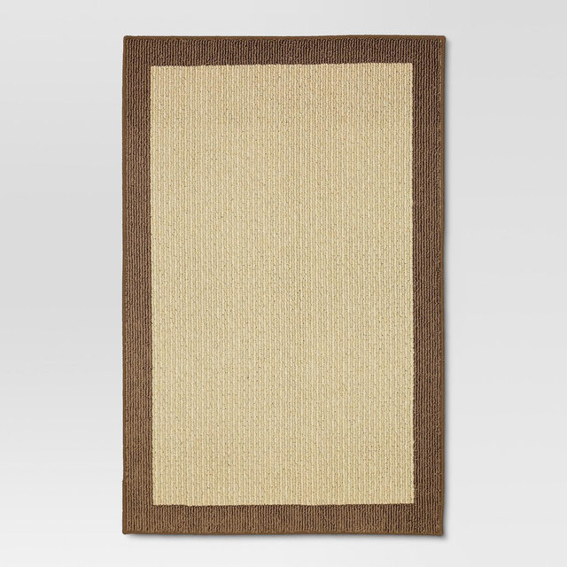 4'X5'5'' Madison Border Tan Area Rug - Threshold™