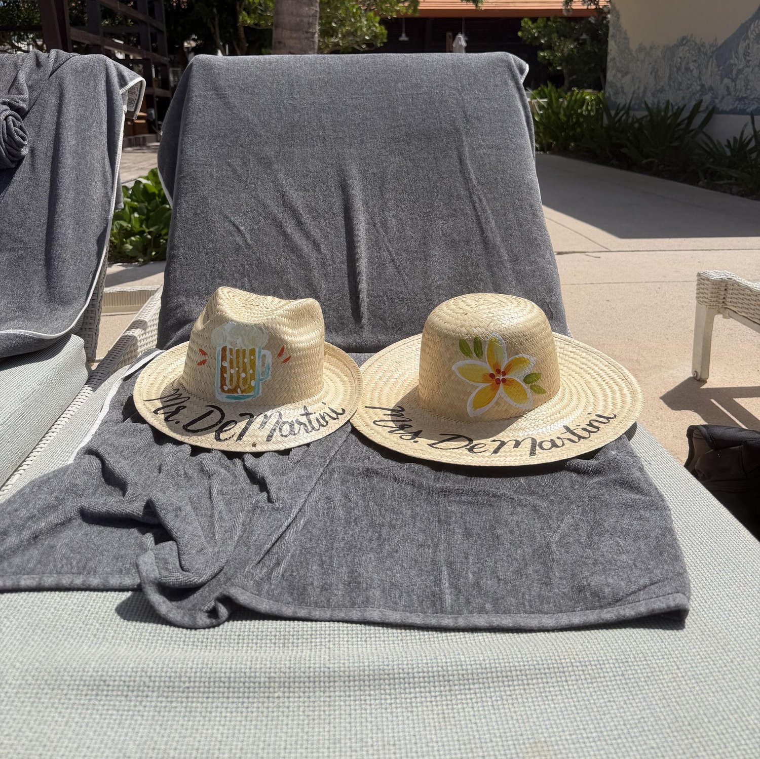 Your room comes with these hats and on Saturdays you can get them painted!