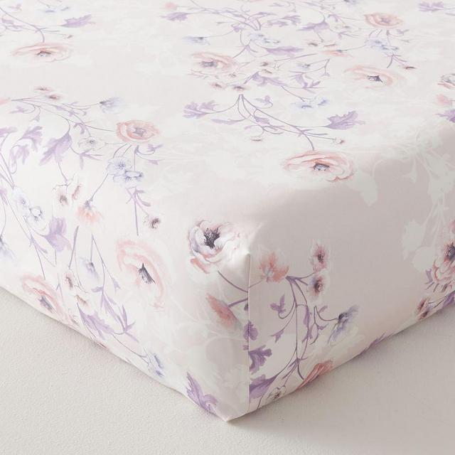 Monique Lhullier Organic Floral Crib Fitted Sheet, Multi