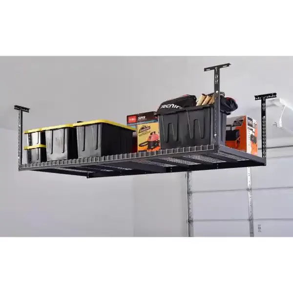 42 in. H x 96 in. W x 32 in. D Adjustable Height Ceiling Mount Garage Rack