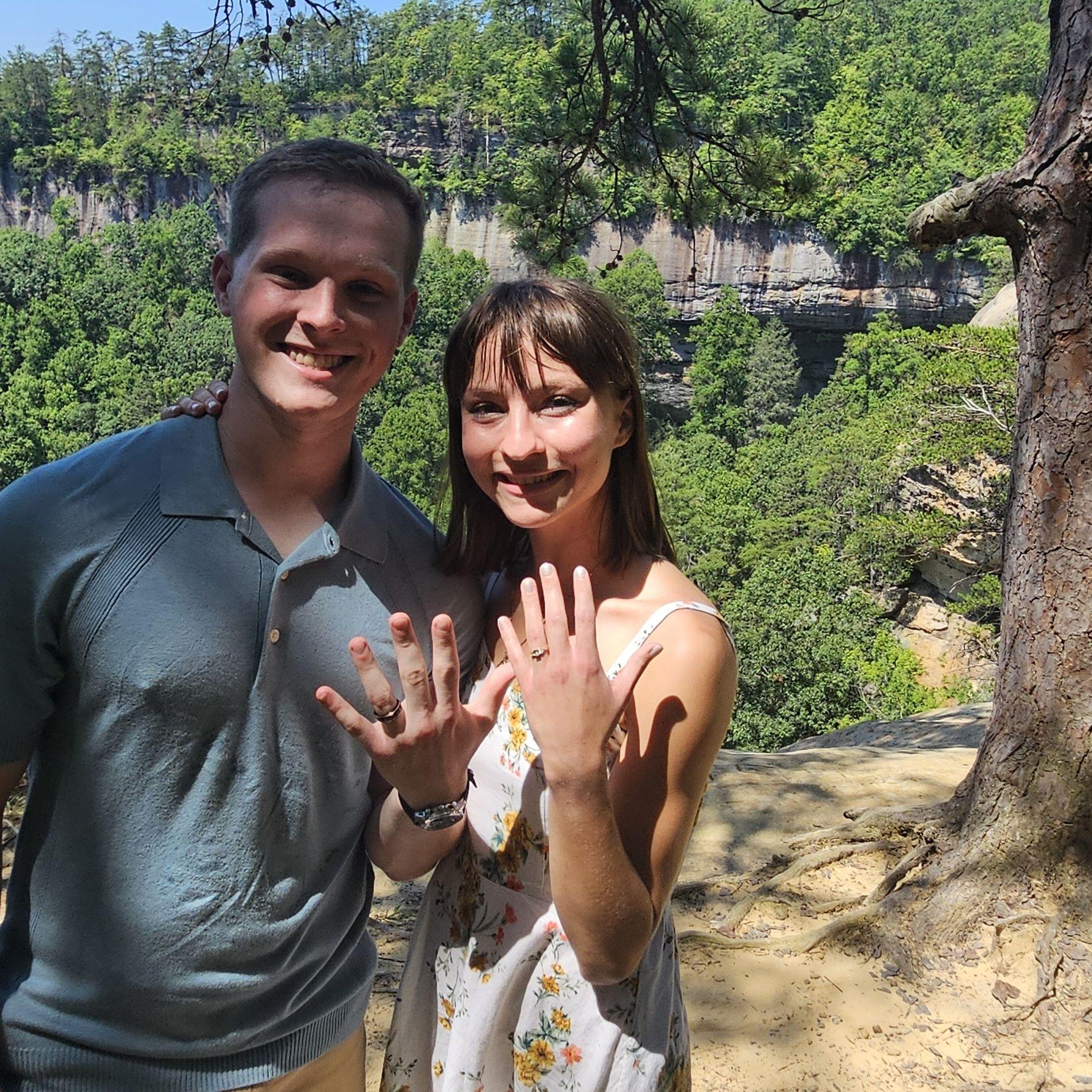 Engaged at Indian staircase in RRG on our 5 year anniversary