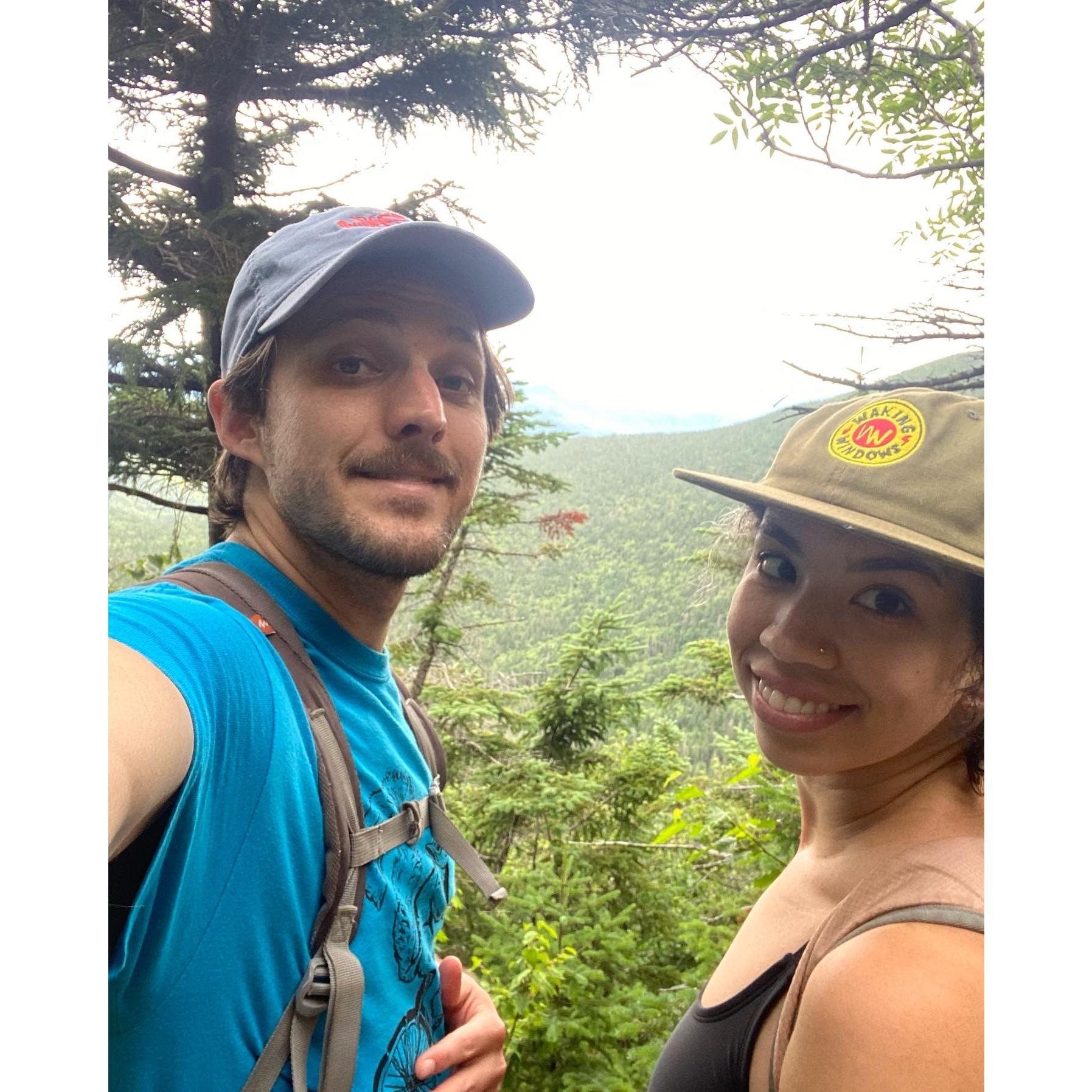 When we hiked Mount Moosilauke. This was maybe hour 4 out of the 8 hour hike :)