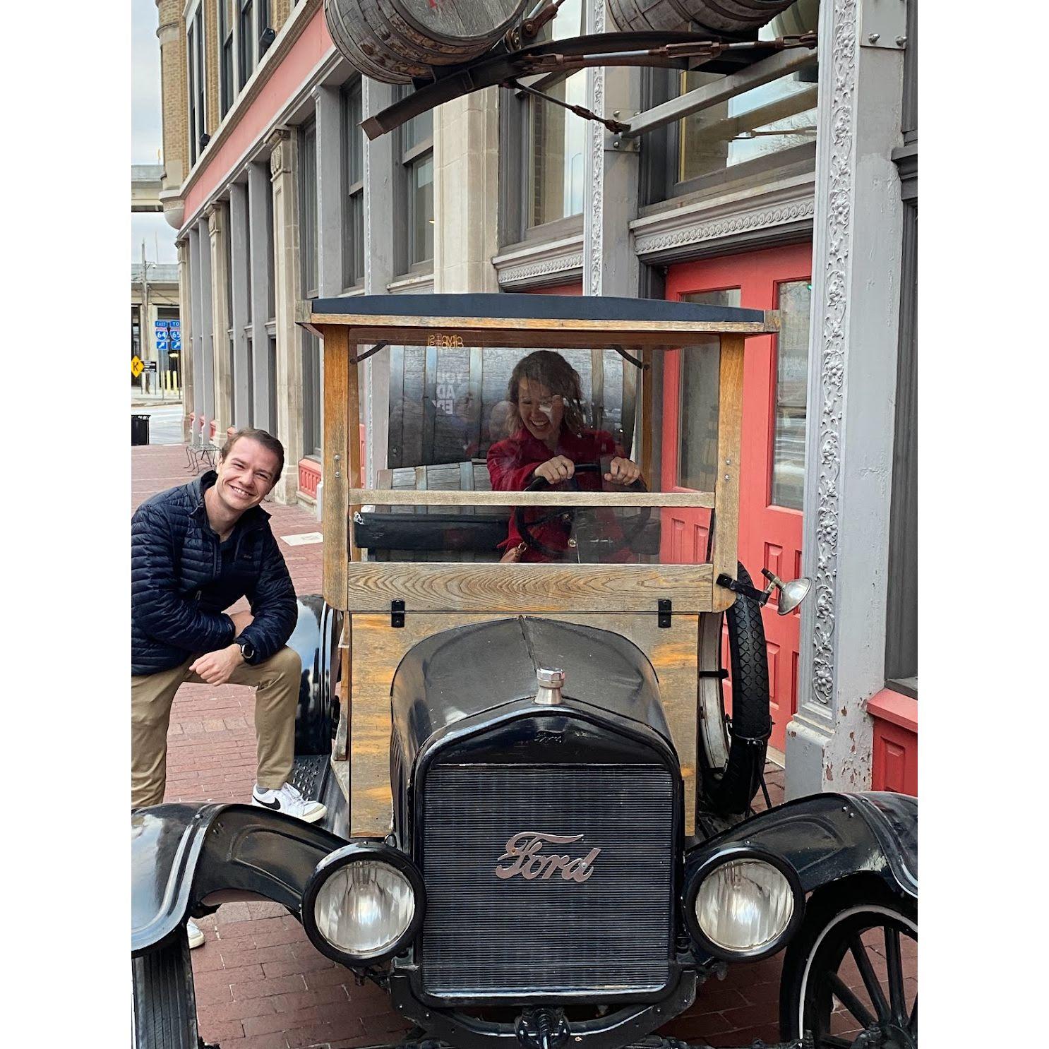 Goofing off in downtown Louisville