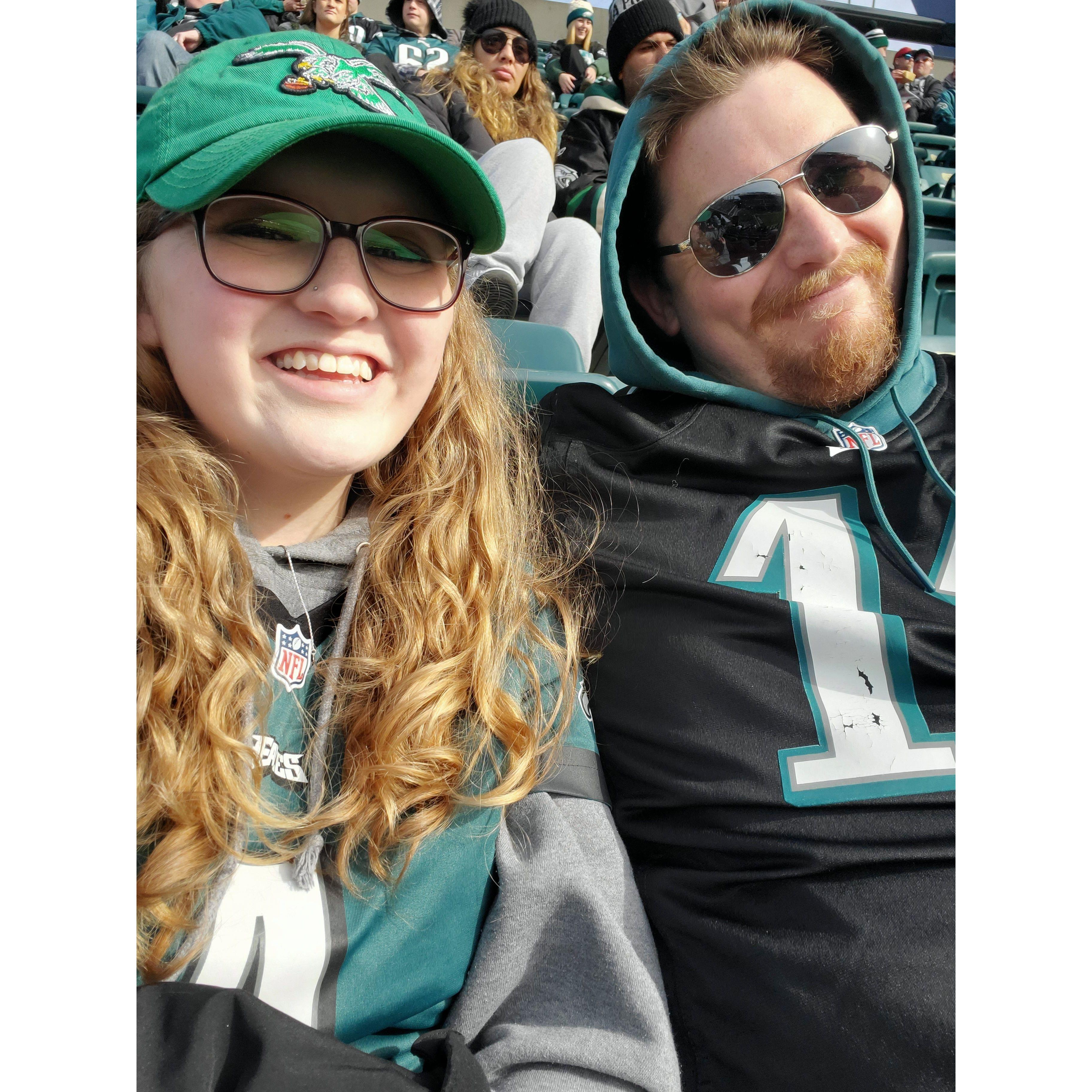 Kylie's first EAGLES GAME