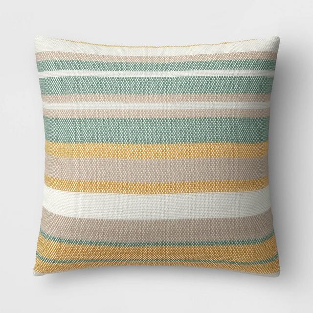 Woven Outdoor Throw Pillow Stripe Palm - Threshold™