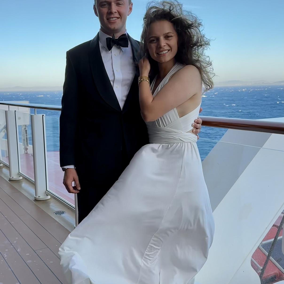 People thought we were getting married on our Mediterranean cruise.