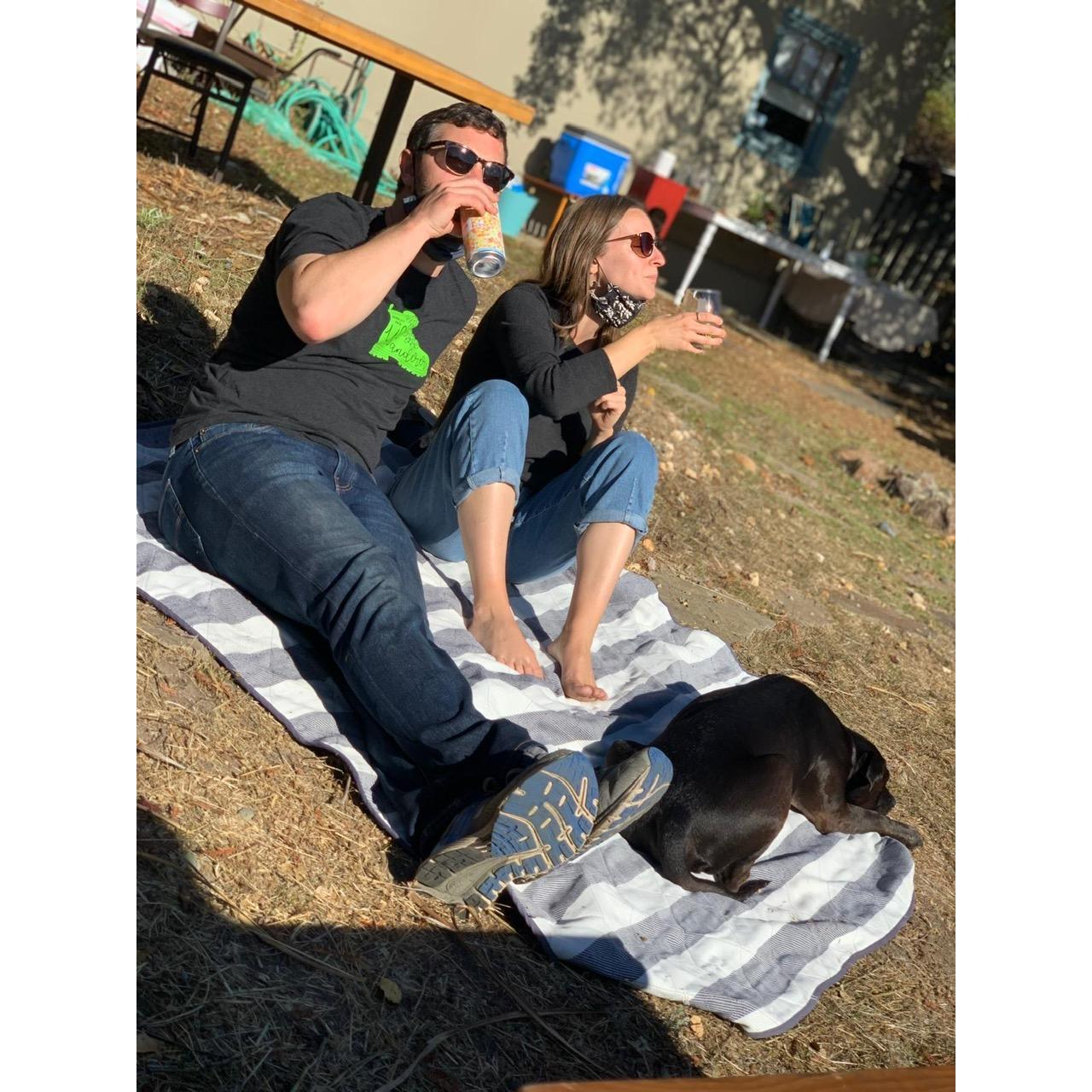 Backyard hangs with Dude :)