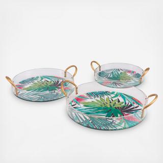 3-Piece Tropical Tray Set