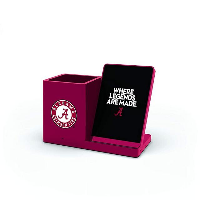 NCAA Alabama Crimson Tide Wireless Charger and Desktop Organizer, Team Color