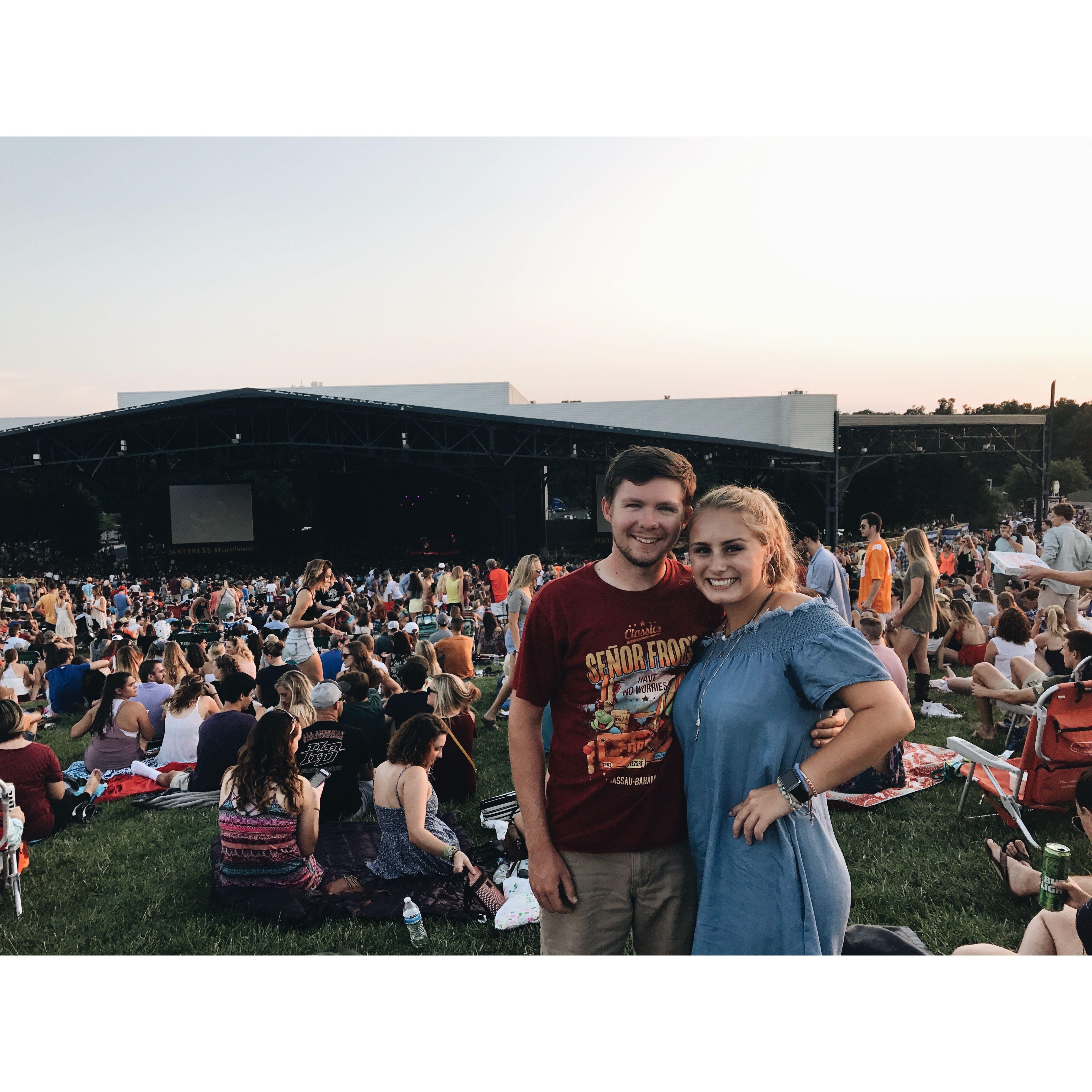 On their first anniversary they went to a Zac Brown Band Concert
