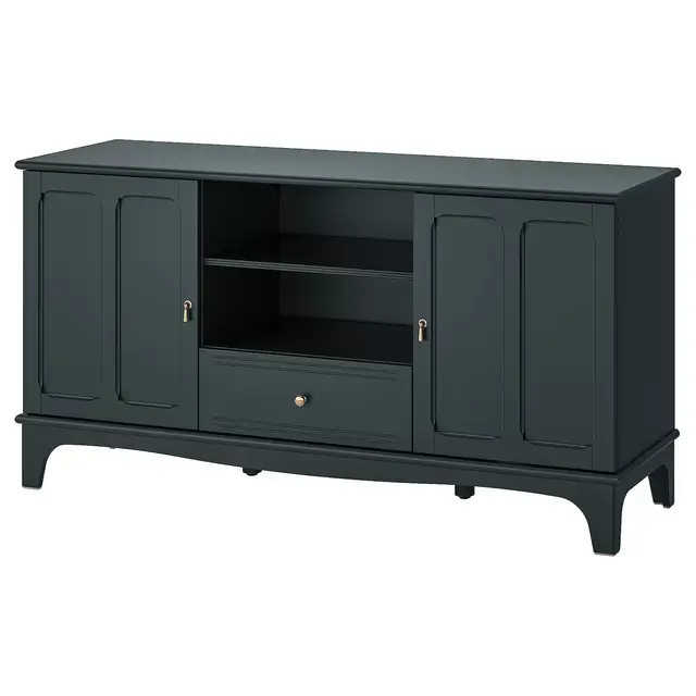 LOMMARPTV unit, dark blue-green62 5/8x17 3/4x31 7/8 "