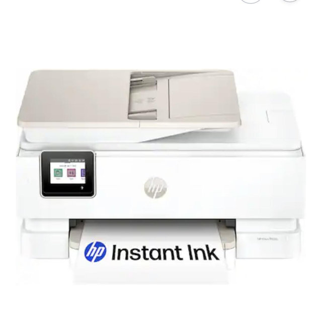 HP - Envy Photo 7975 Wireless AI-Enabled All-in-One Inkjet Printer w/ 3 Months of Instant Ink - White