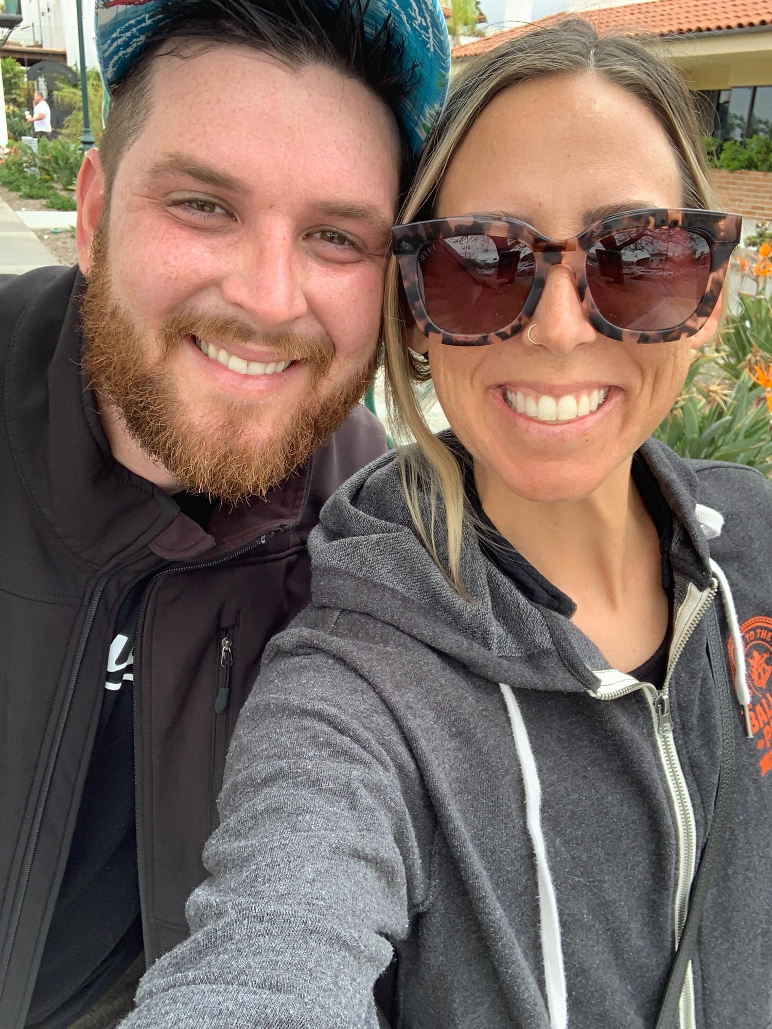 Post spin class- The day Randy proposed to Jamie!