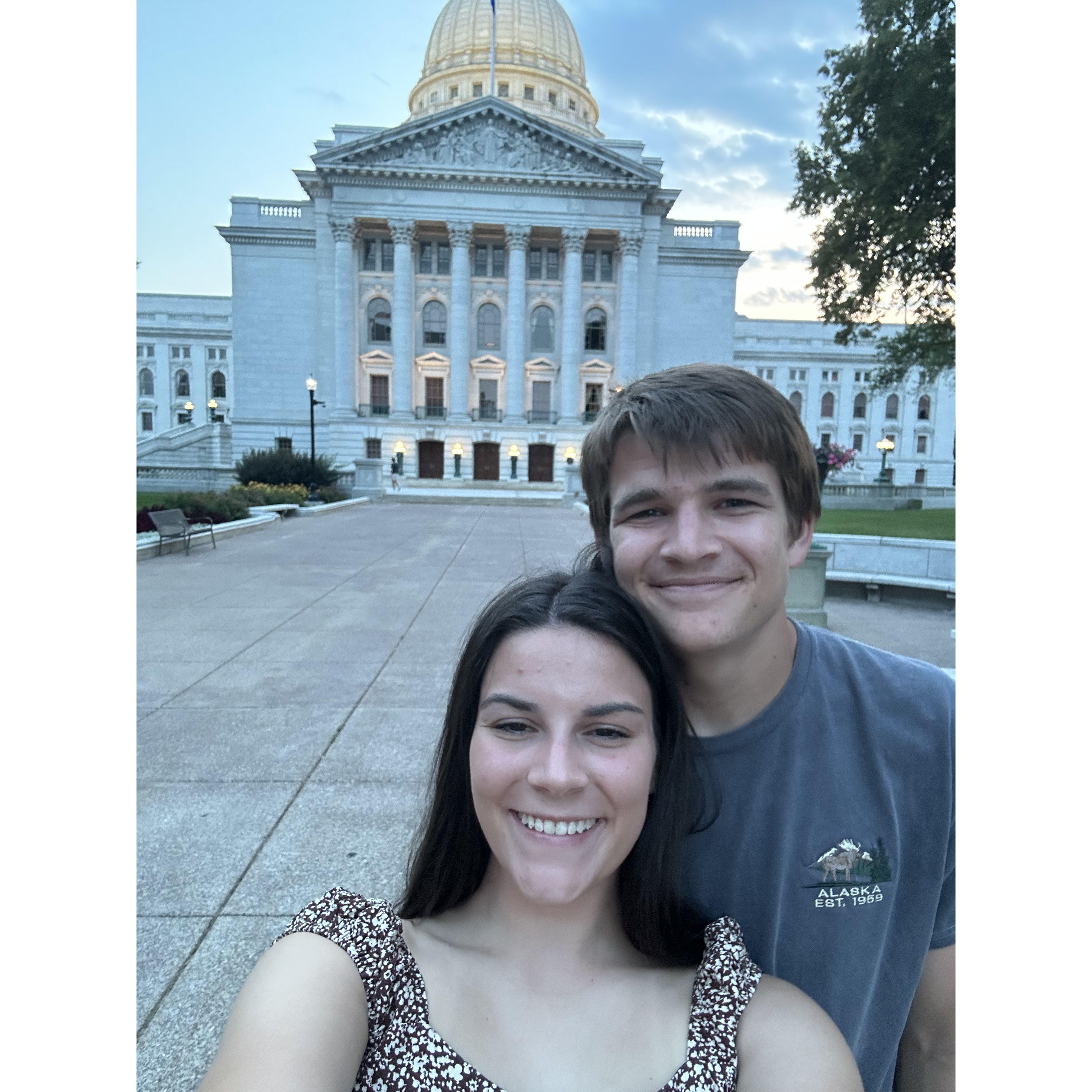Our first picture in Madison, WI, our soon-to-be new home!