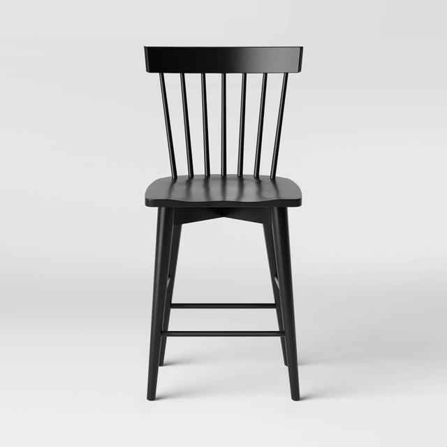 Windsor Counter Height Barstool Hardwood Black - Threshold™