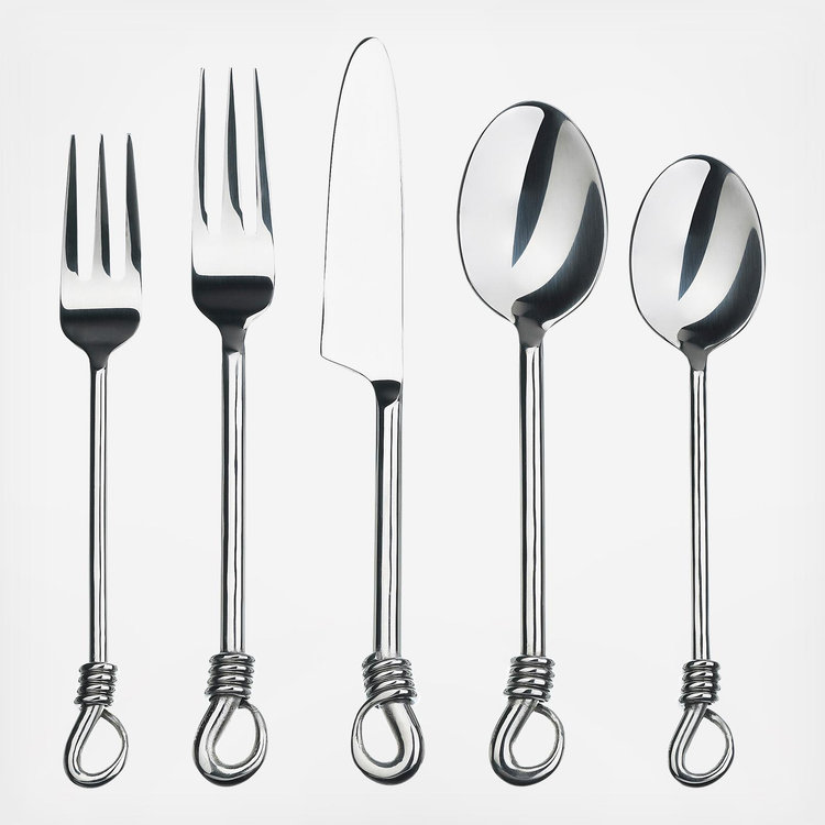 Gourmet Settings, Twist 20-Piece Flatware Set, Service for 4 | Zola