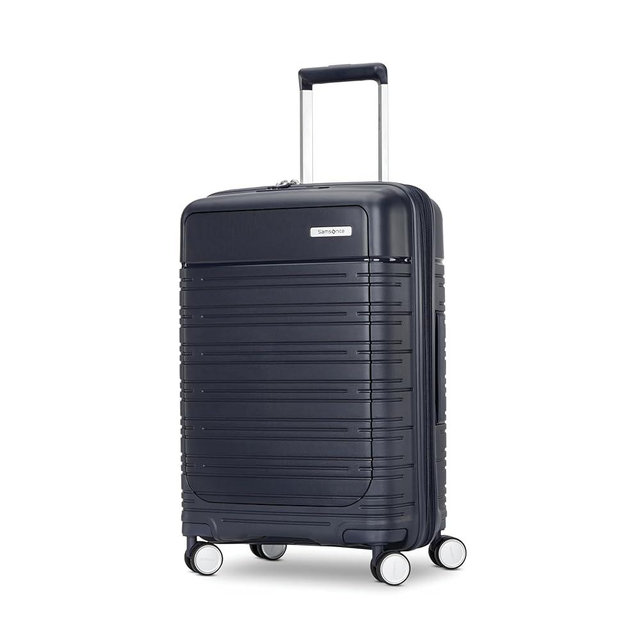 Samsonite Elevation Plus - Carry-On Hardside Luggage - Scratch Resistant Polypropylene Shell, RightHeight™ Adjustable Handle, Integrated AirTag Holder, TSA Lock, WetPak™ Compartment - Midnight Blue