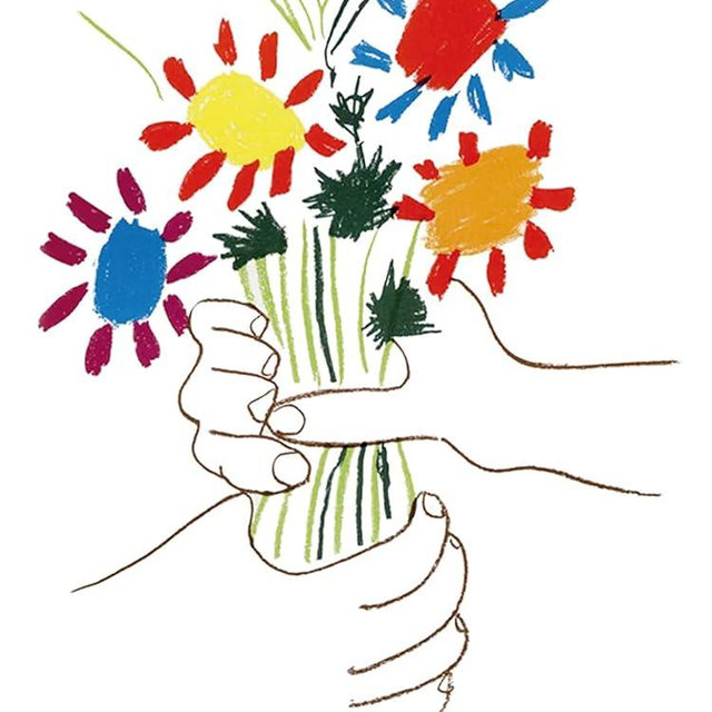 jenesaisquoi Picasso Wall Art The Peace Bouquet Art Print Picasso Artwork Picasso Posters Canvas Wall Art for Living Room Bedroom Office (Unframed, 12" x 16")