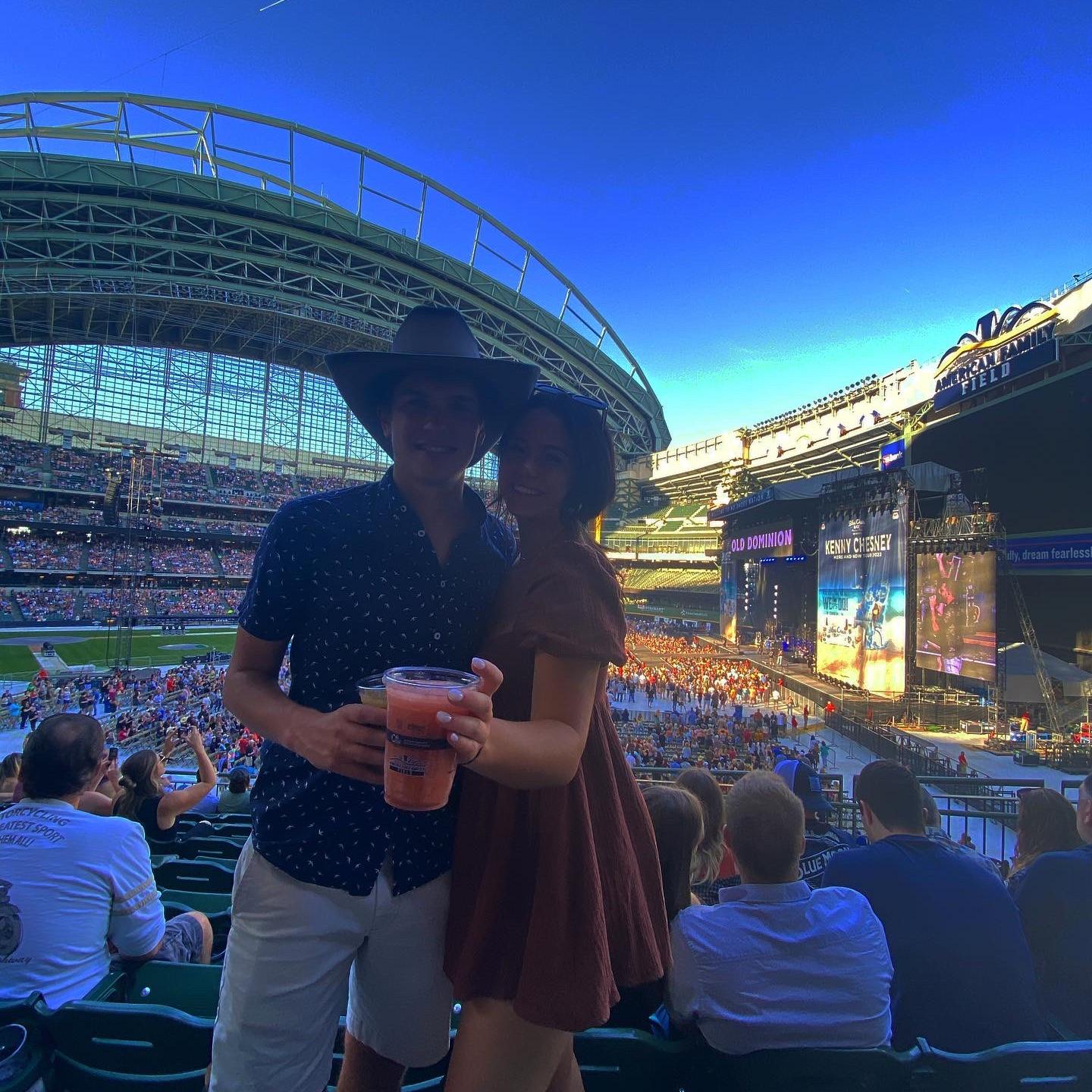 More concerts in miller park!! Left sams undergraduate college graduation early to get to this concert in time!