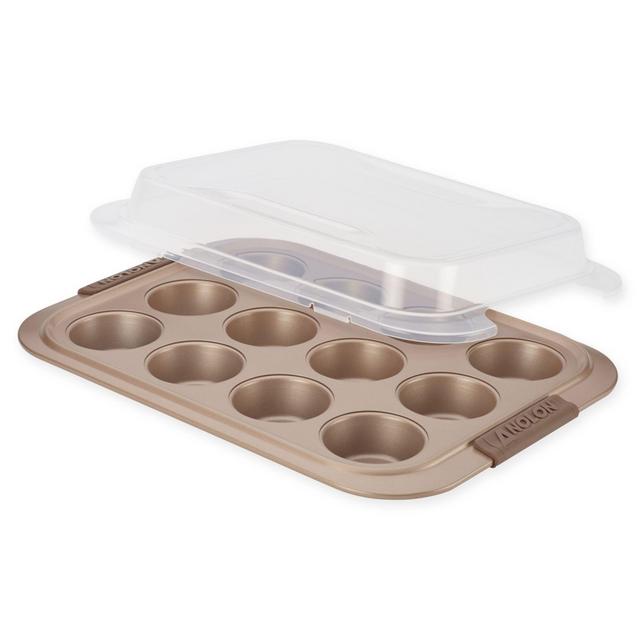 Anolon® Advanced 12-Cup Nonstick Muffin Pan in Bronze