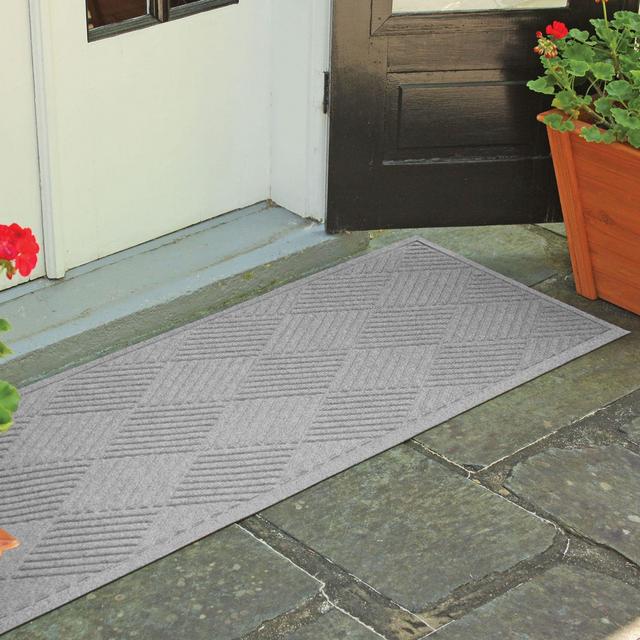Weather Guard™ Diamonds 22-Inch x 60-Inch Door Mat in Medium Grey