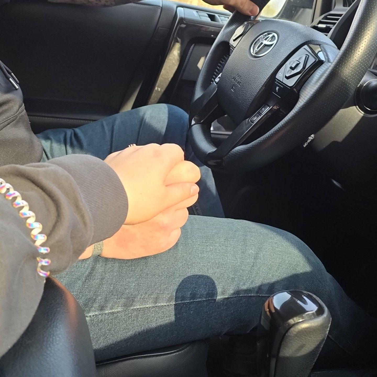 Any time we're in the car together.