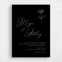 Black Wedding Invitation - Belencito Classic