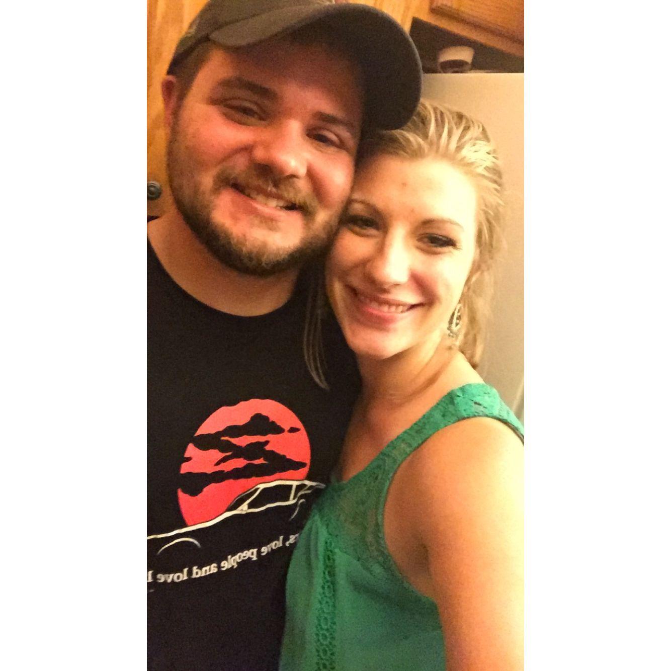 Our first photo together the night we met.
 May 2015.