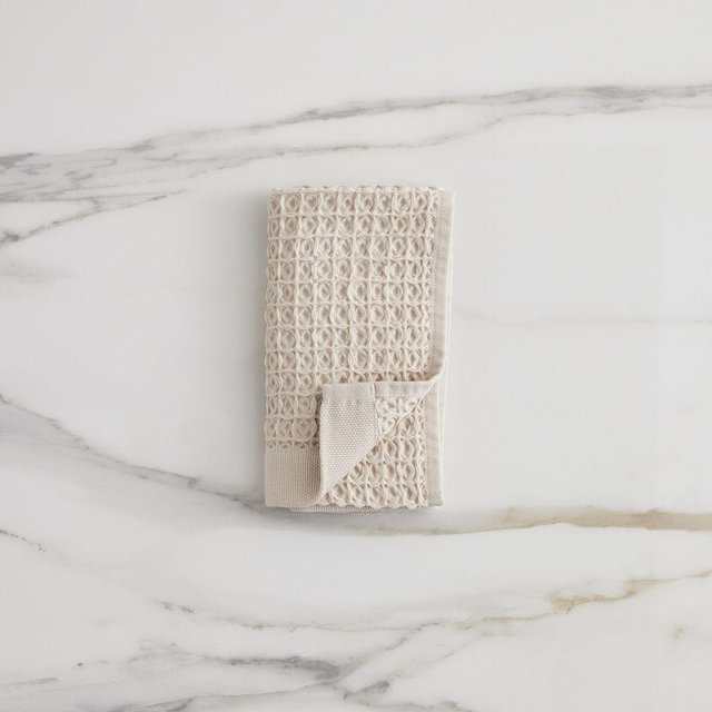 Organic Plush Waffle Towel, Oatmeal , Hand Towel